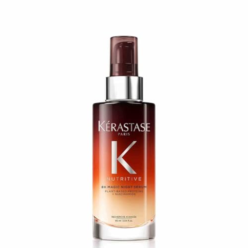 Kérastase Nutritive, Sérum Reparador de Noche, Para Cabello seco, Revitaliza, nutre y repara, Con niacinamida anti-sequedad, 8H Magic Night Serum, 90 ml