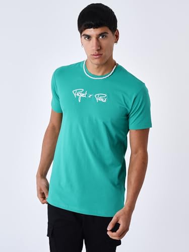 T-Shirt Broderie Relief Vert M Project X Paris Mode - 4