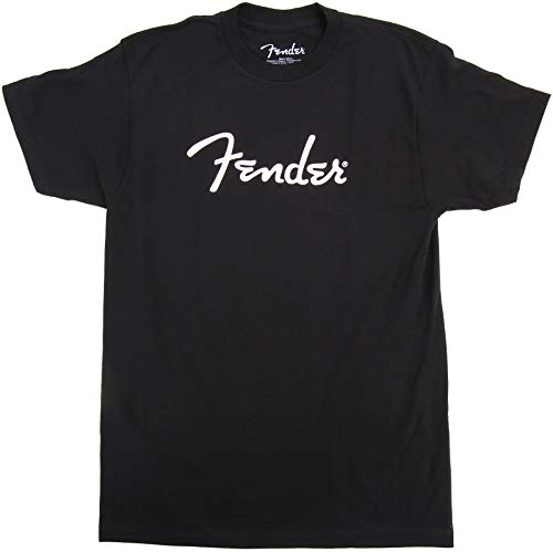 Fender Logo T Shirt, Black, L