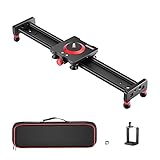 Neewer Camera Slider Aluminum Alloy Dolly Rail, 16''/40cm with 4 Bearings, Compatible with 13 13 Pro 13 Pro Max 13 Mini & Android Phones and Mirrorless Cameras, Load up to 2.2lbs/1kg