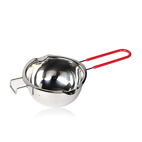 LI-GELISI 550ML Stainless Steel Chocolate Melting Pot – Double Boiler for Tempering, Candy Making, Baking & Dessert Prep (Heatproof Handle, Water Bath Design)