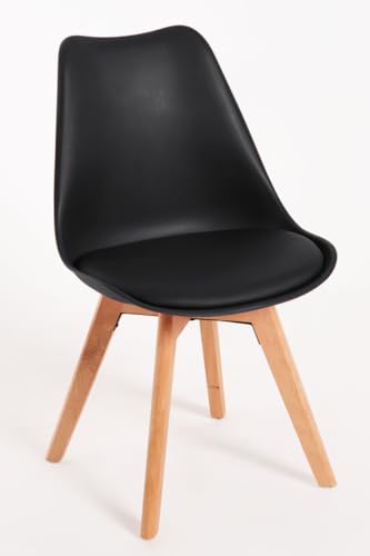 Sillas Comedor Pack 4 Negras Marca Regalos Miguel