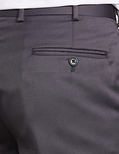 Image of Park Avenue Men Park Avenue Men's PLEATLESS SMART FIT Medium Grey Formal Trouser