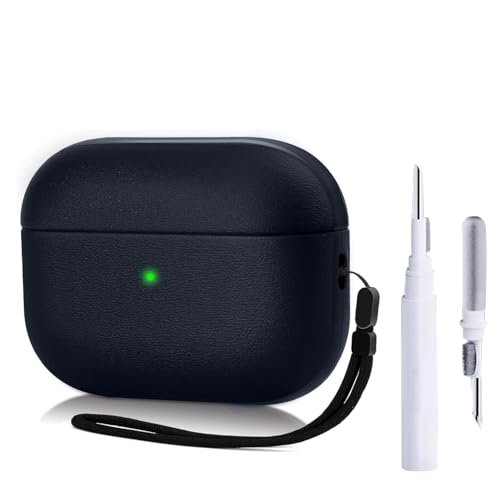 Image of YODI Case Cover for Airpods Pro|Pro 2|Airpods Pro 3|Airpods 4 Pouch, Silicone Cases with Cleaner Kit 360 Drop Protection,Shock-Resistant ((Leather-Blue), Airpods Pro 3 (2025))