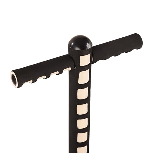 Relaxdays Pogo Stick für Kinder, Springstock bis 35 kg, gepolststert, Sprungstab Outdoor, rutschfest, Edelstahl, schwarz