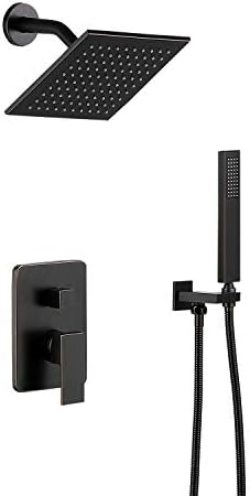 Shower Fixtures Oil rubbed bronze ALL Metal Rainfall Shower Faucet High Pressure with Valve Handheld Shower