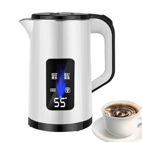 Théière en acier inoxydable - chaudière électrique 1500W, bouilloire de 1,5 L, fonction Keep-warm | Appareil de chauffage à eau rapide pour les salles de perquisition de bureaux et la préparation du t