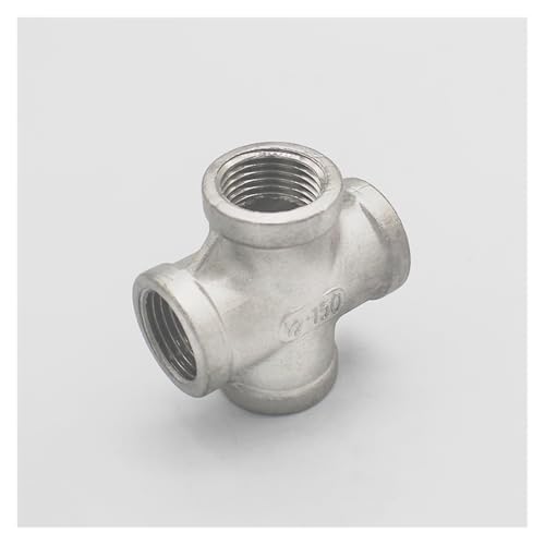 Conector cruzado de 4 vías con rosca hembra de 3/8" para tuberías SS304 3