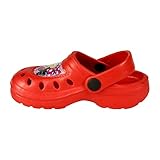 Color: rojo mate Zuecos Sabots Clogs Niña Minnie Mouse Disney  Glitterate  2 colores  Rojo y Rosa  Tallas de 24 a 31, Rojo mate., 26/27 EU