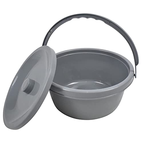 Image of Entros MS Powder Coated Portable Foldable Commode Chair with Pot Bucket & Handrest| Ideal for Senior Citizen, Old Elderly People, Handicap, Patients (Bucket)