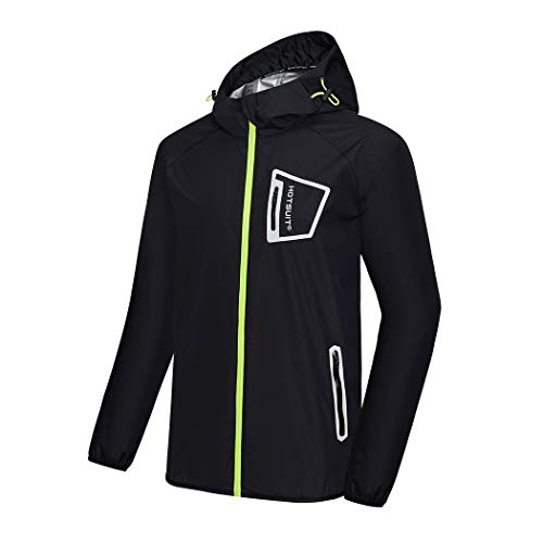 HOTSUIT Schwitzjacke Herren, Anti Rip Sauna Anzug zum Abnehmen mit langem Reißverschluss, Saunajacket - Stoff Upgrade Cover