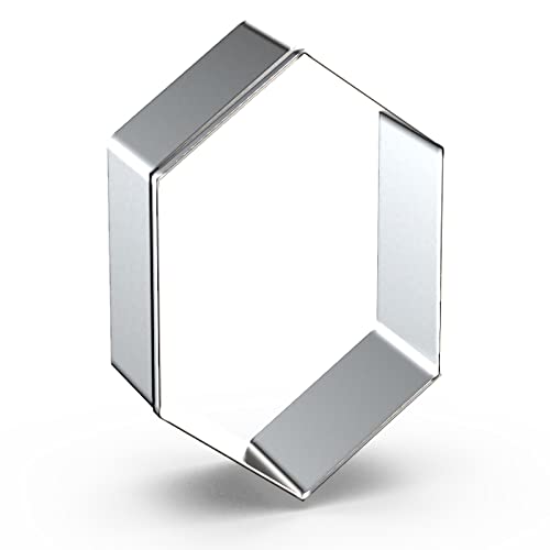 Long Hexagon Cookie Cutter Set Large - 5 Inch, 4 Inch, 3 Inch, 2 Inch - Geometric Gem Cookie Cutters Shapes Molds - Stainless Steel #TOP3