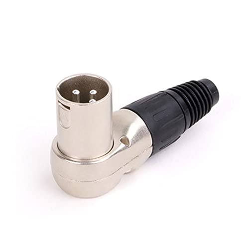 Conector XLR multidireccional de metal en ángulo recto para enchufe de audio 2