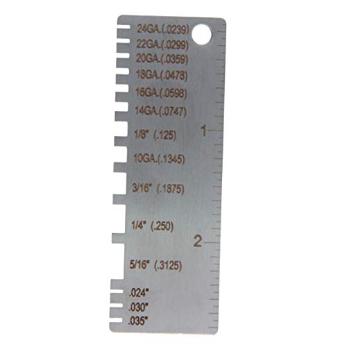 Calibrador de Espesor para Hilo y Lámina de Metal Acero Inoxidable miniatura 3