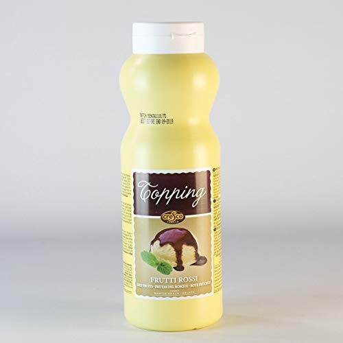 Topping Cresco Profesional 1kg. Salsa para decoracion helados, postres, yogurth, batidos. (Frutas del Bosque)