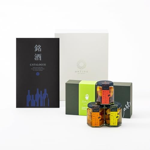 銘酒カタログギフト <GS02>+ ごろッとうまみチーズオイル漬 3種ギフトセット(包装済み/ノキアブラウン)|お中元 お歳暮 お祝い 内祝い グルメ お酒 おつまみ 内祝い