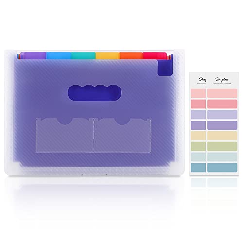 Skydue Accordion File Organizer, 13 Pockets File Folders, Letter Size/A4 Expanding File Folder With Colored Tabs And Expandable Cover, Suit For Classroom, Home, Office And Travel #TOP7