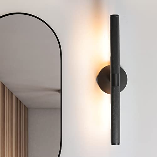 Ringrain Black Bathroom Vanity Lights 18.9 Inch All Brass Modern Wall Sconces,2 Light Wall Mounted Picture Light Perfect For Bathroom, Bedroom,Hallway,Staircase #TOP6