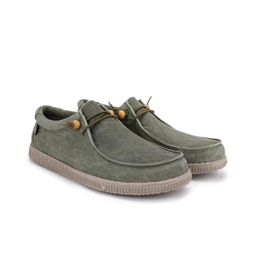 WALK IN PITAS | WP150 WALLABI Washed | Mocasines de Hombre | Náuticos Casual | Zapatillas de Verano | Zapatos Casuales | Zapatos Walkinpitas | Kaki 45 - imagen 9