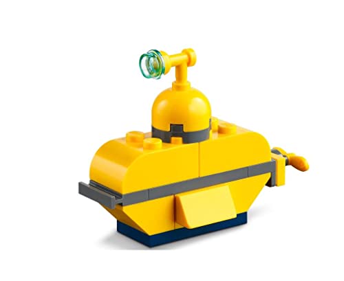 Classic Divertimento Creativo sull’Oceano, Giochi Creativi per Bambini e Bambine da 4 Anni, Modellini da Costruire di Nave Giocattolo, Sottomarino, Drone, Cavalluccio Marino e Tartaruga 11018 - Lego - Immagine 3