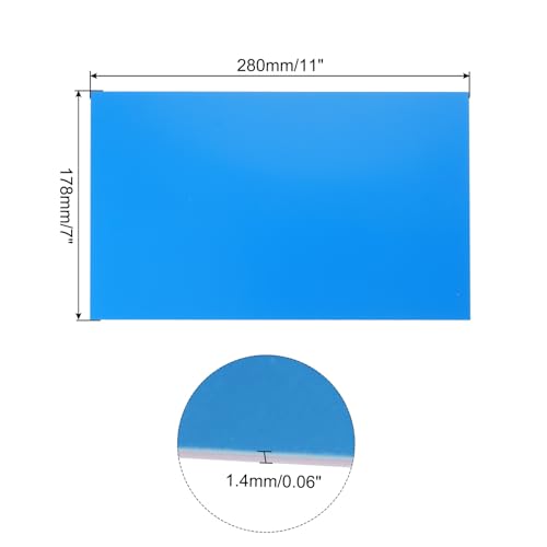 Image of MECCANIXITY ABS Engraving Double Color Sheet 7x11inch Sky Blue /White for Badge, Sign, DIY Carving Pack of 12