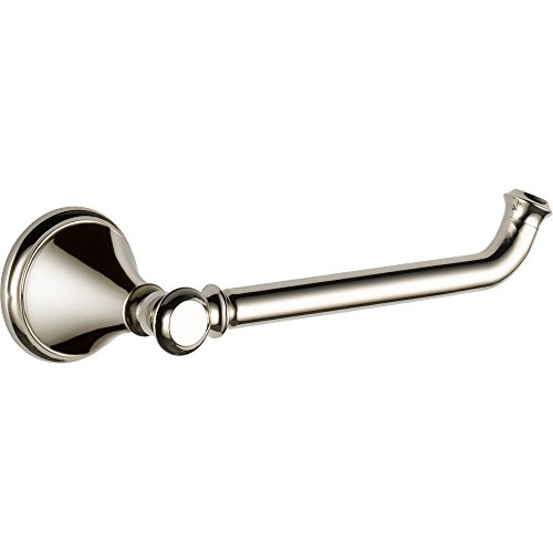 Delta Single Post Toilet Paper Holder | Polished Nickel | Wall Mount | Cassidy Bathroom Accessories