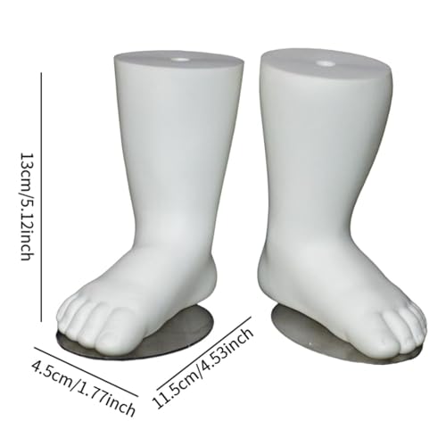Amagogo Baby Foot Model Sock Display Model Photo Prop Reusable Mannequin Feet Manikin for Commercial Use, Retail, Malls Showcase Shop , White - Thumbnail 5