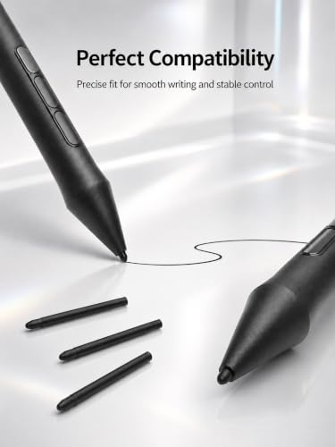 Image of 20 Pack Replacement Pen Nibs with Nib Removal Clip, Standard Black Refill Pen Tips Compatible with Bamboo Intuos CTL460 CTH460 CTH461 CTH661 CTL470 CTL471 CTL472 CTL480 CTH480 CTL490 CTH490