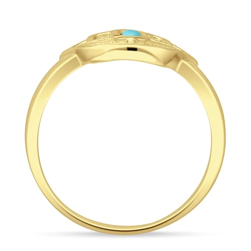 Blue Apple Co. Art Deco Ring 18mm Round Cubic Zirconia Evil Eye Hamsa Hand Ring Filigree Beaded Design Fashion Statement Wedding Rings For Women 925 Sterling Silver Birthday Gift For Her3