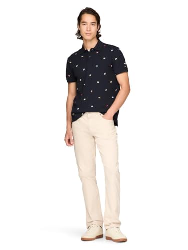 Image of Tommy Hilfiger Men's Short Sleeve Polo Shirts in Regular Fit With Stretch and Organic Pique Cotton