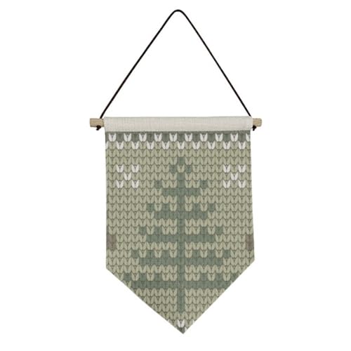 Drapeau de Noël en toile élan marron suspension facile gain de place