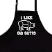 StarGifts BBQ Funny Aprons for Men | I Like Big Butts | One Size Fits All | Premium Quality Kitchen Apron for Men | Ideal BBQ Accessories | Professional Chef Kitchen Grilling Apron