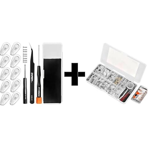 TEKPREM 5 Pairs and 50 Pairs of Eyeglass Nose Pads Repair kit Cover