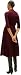Tommy Hilfiger Damen Kleid Slim Rib Mix Midi-Länge, Rot (Deep Burgundy), L