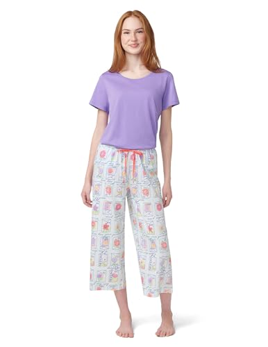 Image of HUE Women's Spring Pajama Separates Soft Whimsical Print Pjs with Flowers, Animals, Garden Themed Pjs, Cocktails