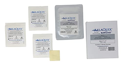 Wound Gauze Combo Pack Bundle: AllaQuix High Performance + AllaQuix BurnEase (Includes 3 Pack of High Performance - Large (2"x2"Square) + Box of 5 Hydrogel (X-Large 4-inch Square)) miniatura 2