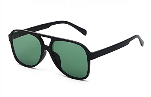 IKANOO Vintage Aviator Sunglasses for Women Men Retro Oversized Frame 70s Glasses Yellow Lens Shades