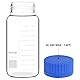 stonylab Messflasche zur Aufbewahrung, Reagenzflasche aus Premiumglas mit rundem Boden und GL80-Schraubverschluss, hochtransparente Weithals-Medienaufbewahrungsflasche mit klarer Skala, 1000 ml