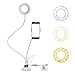 Produktbild Ringlicht mit Handyhalter, mit Ausziehbarem Telefonhalter und USB-Anschluss, Dimmbar, 3 Licht Modi, 10 Stufen Helligkeit für Live Stream, YouTube, Facebook, Mobiltelefonen, Tablet, Laptop (Weiß)