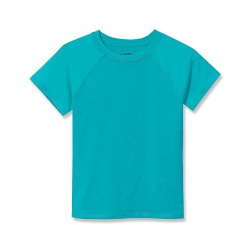 Image of Lands' End Girls Graphic Mock Neck UPF 50 Sun Protection Rash Guard