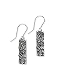ORTAK 925 Sterling Silver Handmade Drop Earrings with Leaf Texture Design, High Polished, Hand Oxidised Finish, Spring Leaves Inspired Fine Jewellery, Nickel Free, Made in Scotland