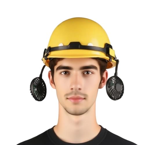 Tktouci Cascos para Adultos | Casco de Seguridad para Construcción | Protección para la Cabeza Ergonómica con 2 Ventiladores para Trabajo al Aire Libre Obra de Construcción Poda de Árboles y