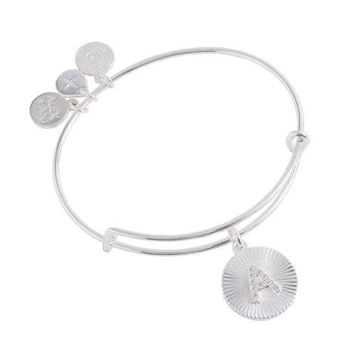Image of Alex and Ani Initial I Pave Starburst Texture Bangle