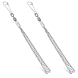 2 Pcs 1/2 Inch Wire Pulling Grip Mesh Cable Pulls Cable Pulling Grip Sock Metal Cable Puller Socks Wire Pulling Tools Wire Grip Flexible Snap for Electrical Pulling Grips Light and Heavy Cables