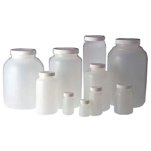 Qorpak PLC-03563 HDPE Wide Mouth Round Bottle with 33-400 Black Phenolic Pulp/Vinyl Lined Cap, 2 oz, Natural (Pack of 48)