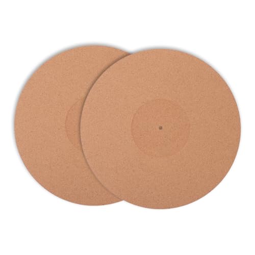 LIFKOME Vinyl Recorder Mats Cork Turntable Mats Pcs Record Player Protective Pads Anti-static