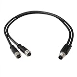 HangTon M12 T-Splitter Cable, 5-Pin for Balluff Industrial Automation Actuator Sensor Profibus Fieldbus, Data Power Signal, IP67 PVC Shielded 50cm