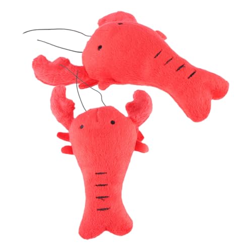 iplusmile 2個 犬のぬいぐるみ 子犬のきしむおもちゃ インタラクティブな きしむ小さな犬のおもちゃ わんわん 羊と猿の飾り チワワ 小型犬用の犬用おもちゃ きしむ犬のおもちゃ 赤