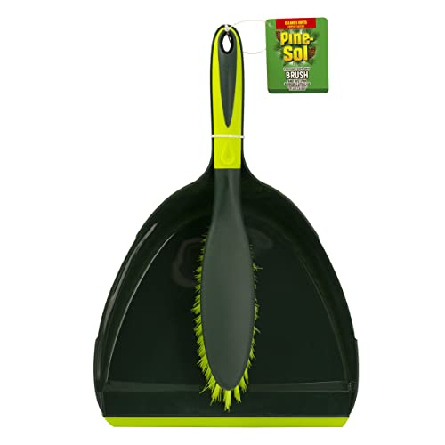 Pine-Sol Mini Dustpan And Brush Set | Nesting Snap-On Design | Portable, Compact Dust Pan And Hand Broom For Cleaning With Rubber Grip Edge, Green #TOP7