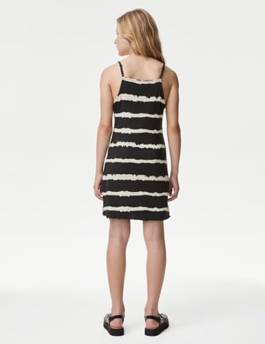 Image of Marks & Spencer Girl's Cotton Blend Fit and Flare Knee-Length Casual Dress